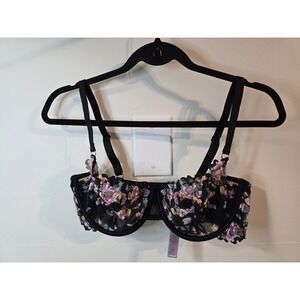Savage X Fenty Savage 34DDD Not Sorry Unlined Lace Balconette Bloomin Flower